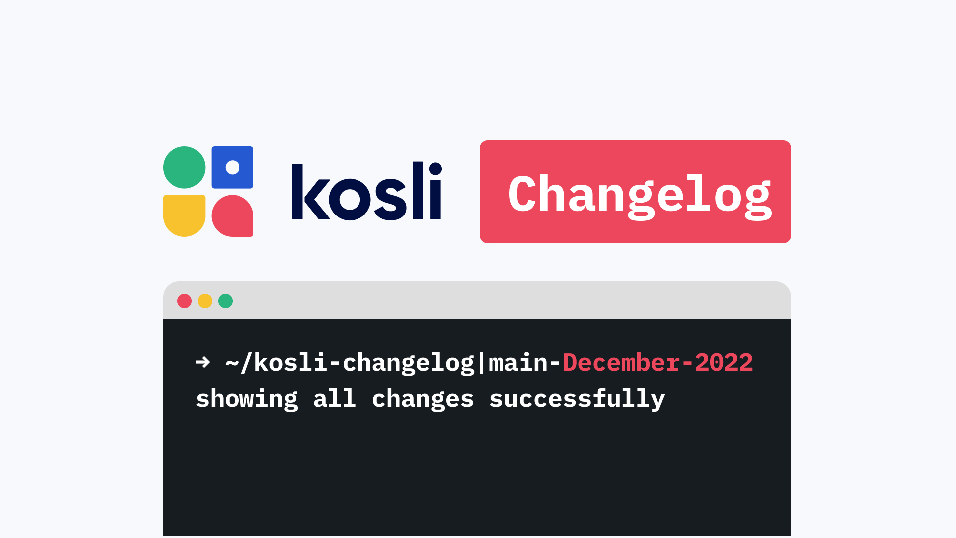 kosli changelog december 2022