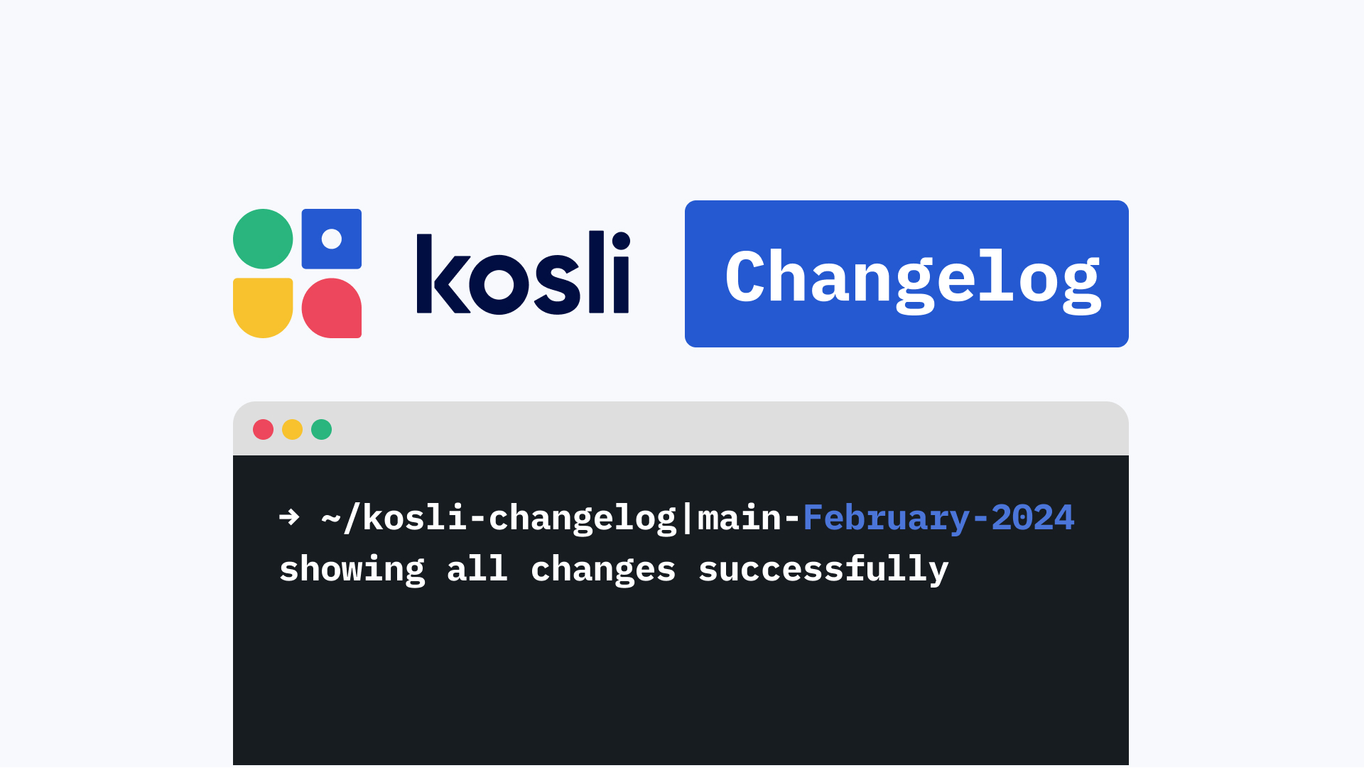 Kosli changelog 