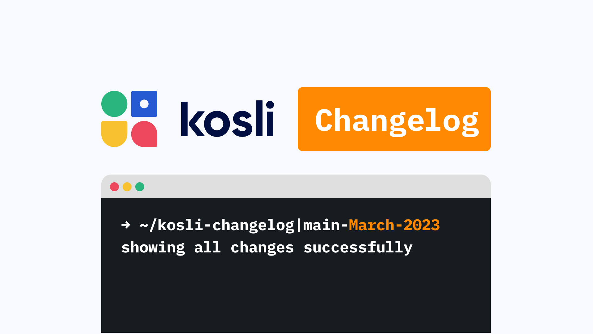 kosli changelog march 2023