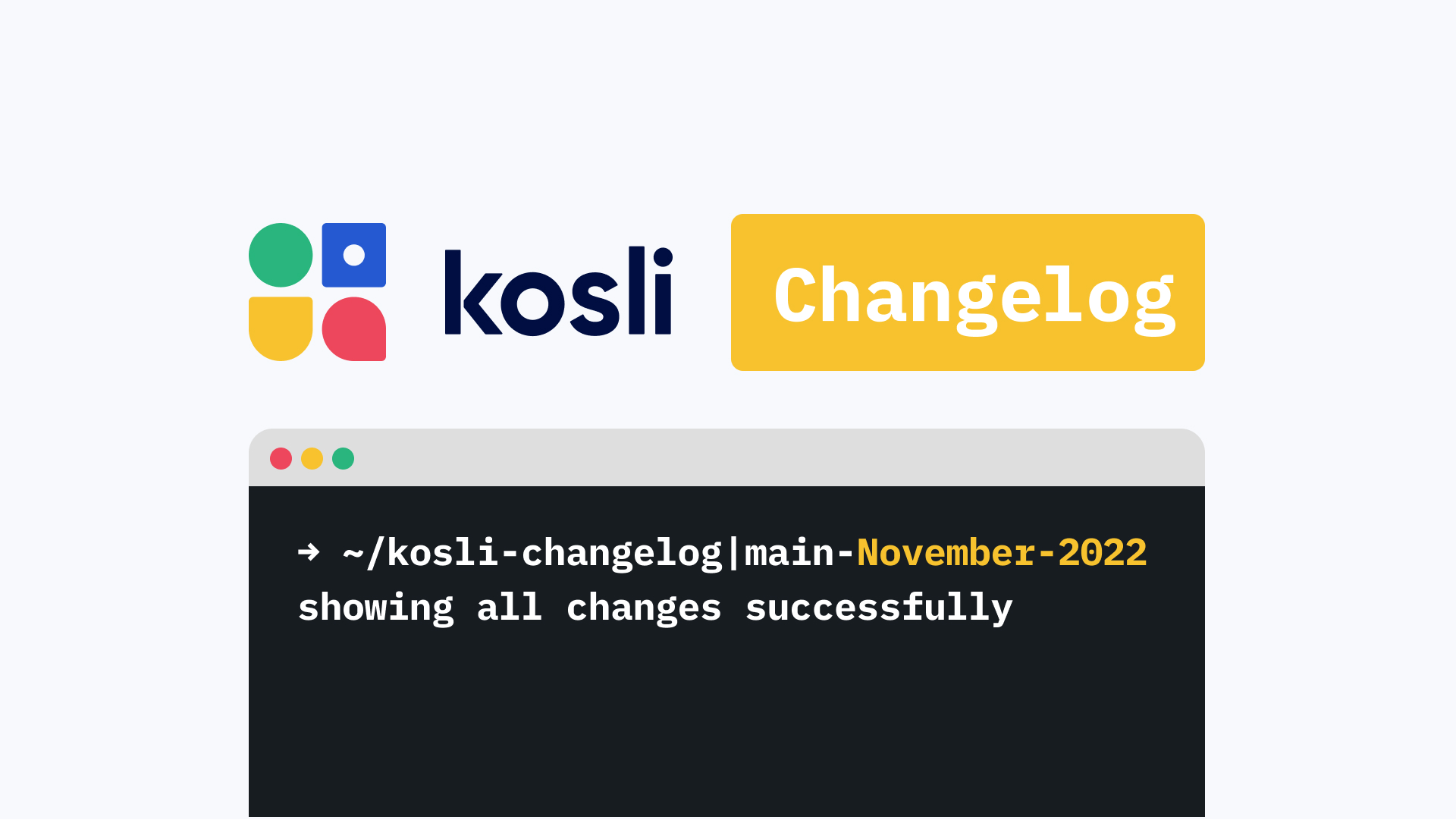 kosli changelog