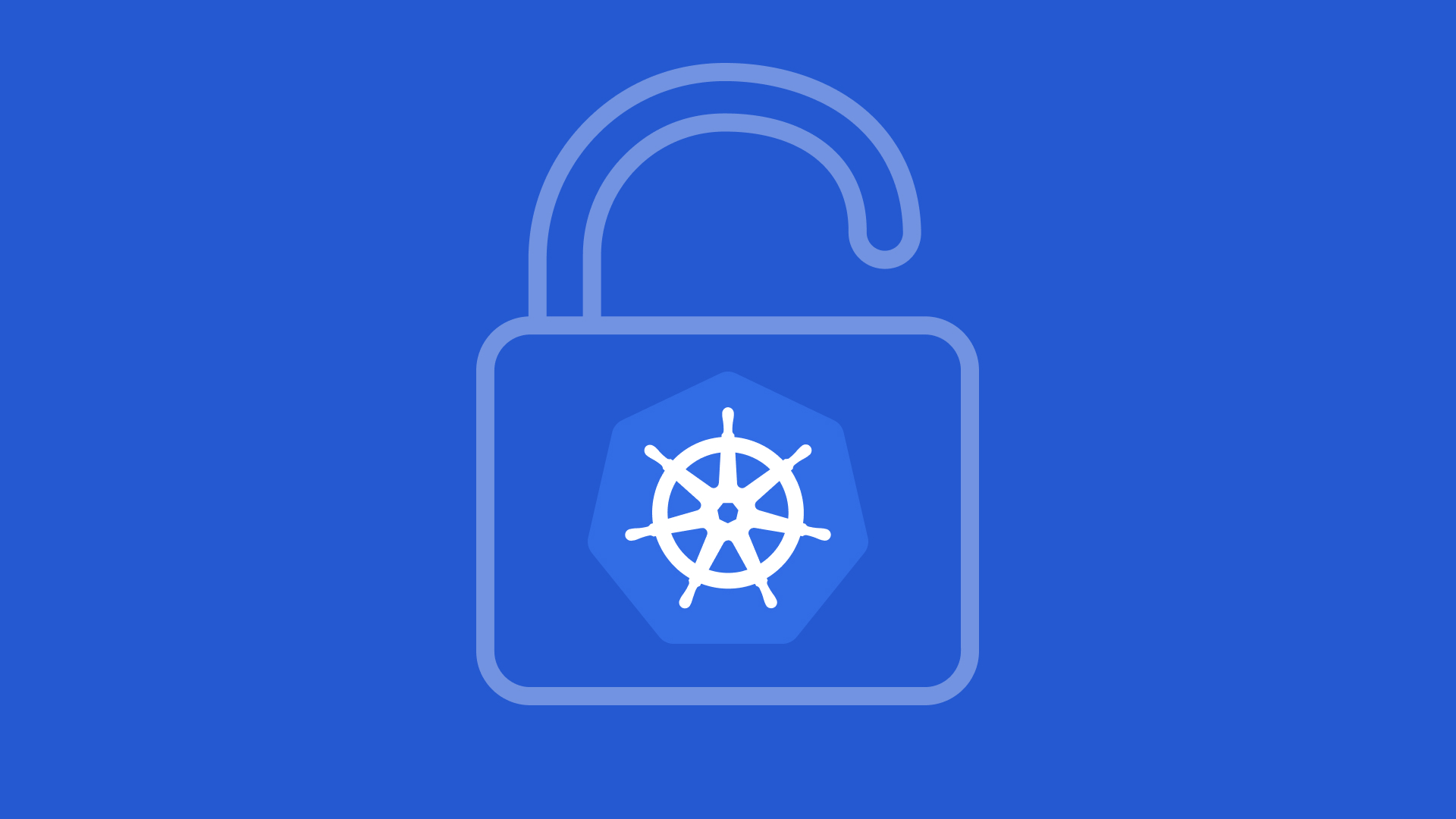 open lock with kubernetes logo in the middle kosli design