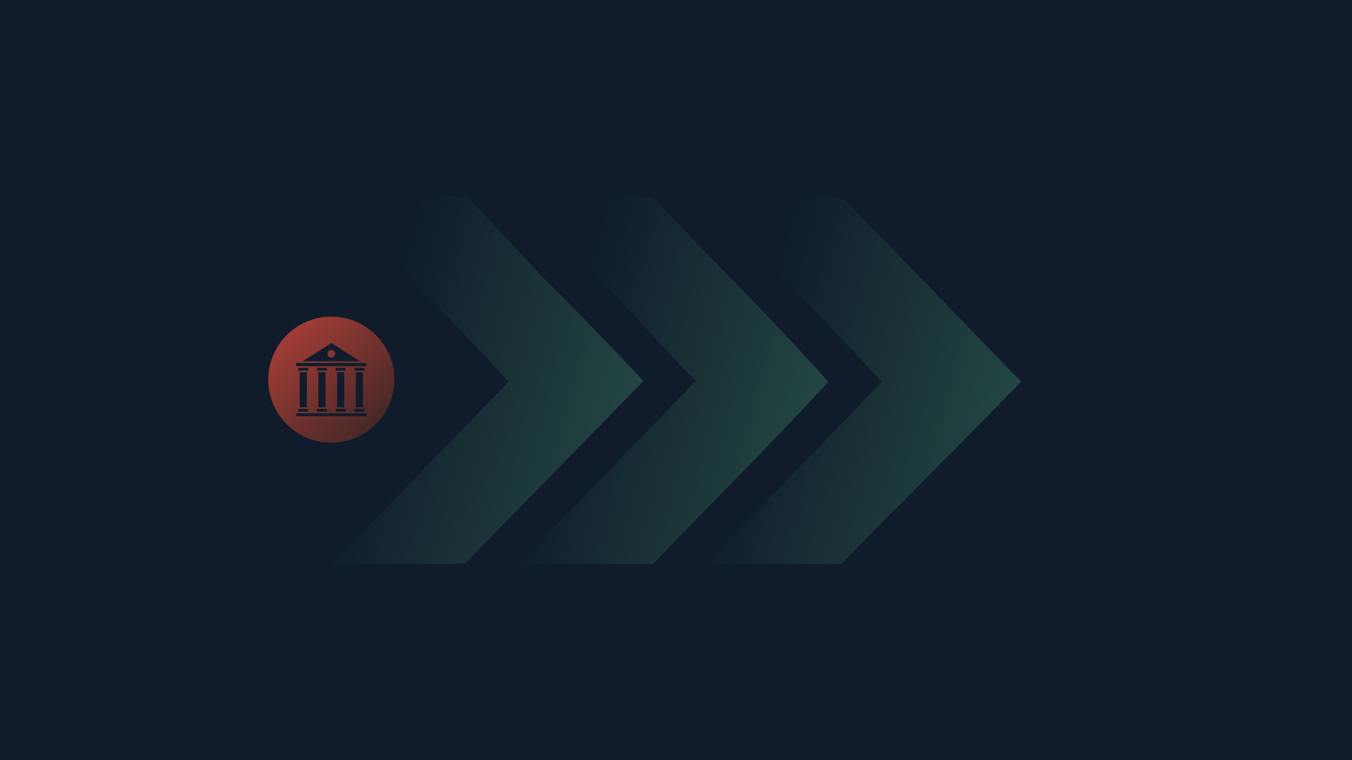 Kosli The Last Mile. Velocity arrows grenn coming from a bank icon that is red. 