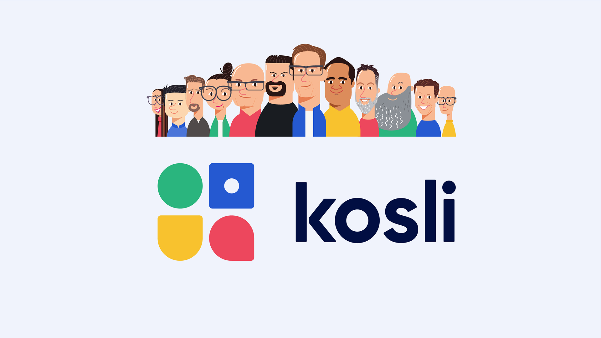 Picture of the Kosli Logo and the entire team above the logo