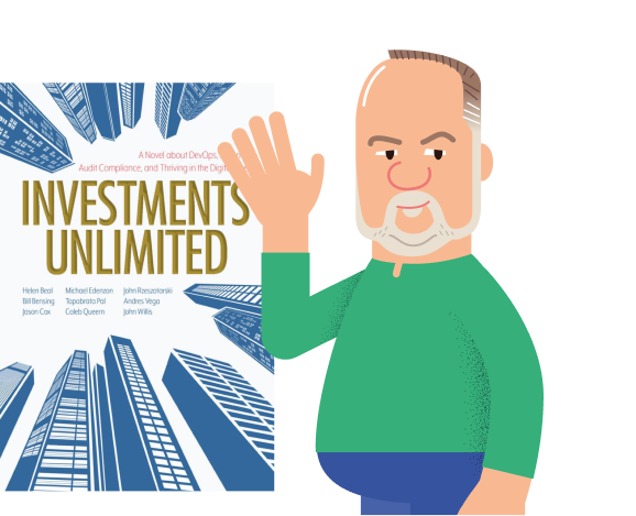 John Willis and Bill Bensing with Investments Unlimited Book