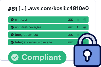 Kosli evidence attestations within an encrypted artifact